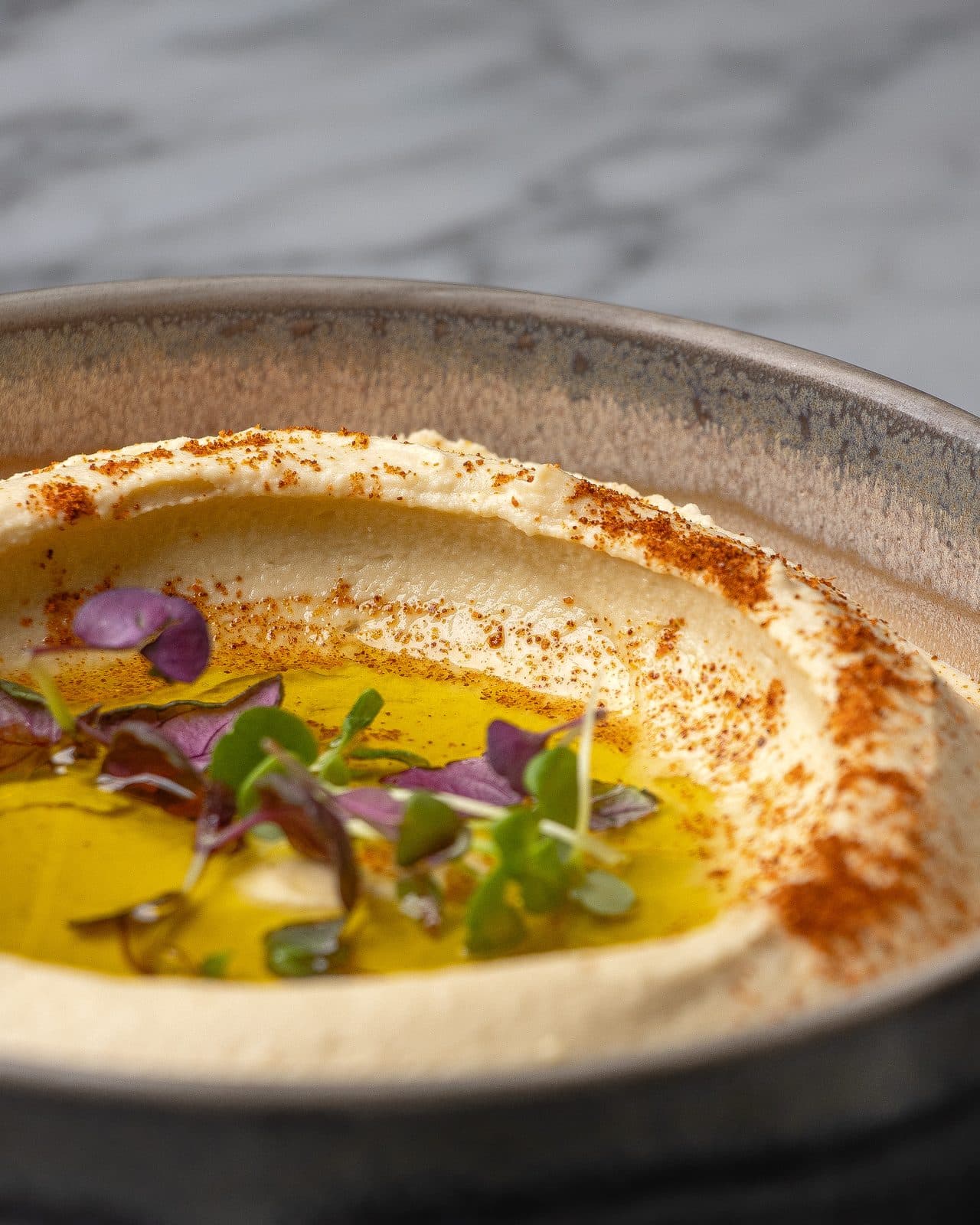 Hummus with paprika oil, Al-Ahsa