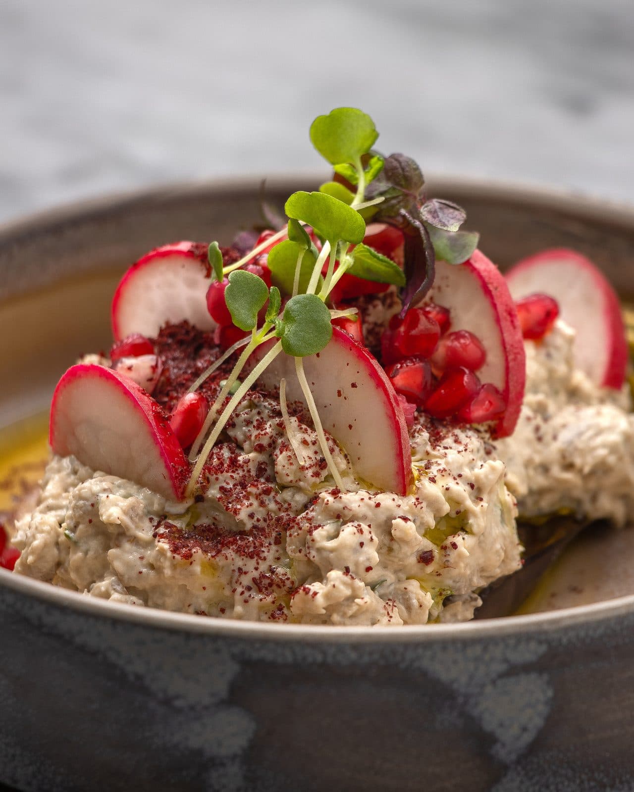 Moutabal with pomegranate, Al-Ahsa